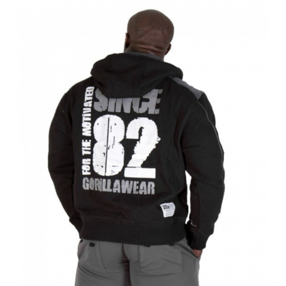 Gorilla Wear Mens‎ XXL Hoodie Full Zip Bodybuilding Weight Lifting Heavy Duty
